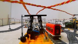 Lego high speed train  power cables pantograph camera NEW train 60197 [upl. by Htiderem]