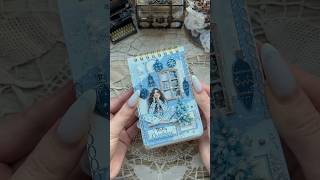 ASMR journal blue Christmas❄️☃️💙asmr journal blue christmas scrapbooking fyp diy [upl. by Nomihs331]