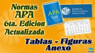 Tutorial NORMAS APA SEXTA EDICION TABLAS FIGURAS Y ANEXOS [upl. by Ripley]