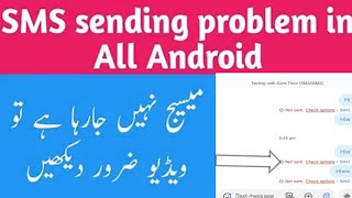 How to fix sms not sending android  message not sent android  not sent tap to try again android [upl. by Atiuqam]