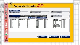 3 How to Create Beds Management in Hospital Management System Excel VBA 2021 [upl. by Aihsad]