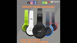 p47 wireless headphones  p47 wireless headphones review  p47 wireless headphone kaise connect kare [upl. by Jamaal]