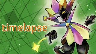 Dimentio drawing timelapse Super Paper Mario [upl. by Amaral]