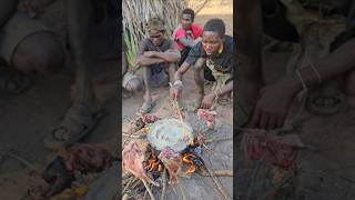 Cooking BushMeat Traditional way With the Huntersshortsfeed hadzabetribe [upl. by Hoashis]