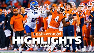 Illini Football  Highlights vs 19 Kansas 9724 [upl. by Negaet437]