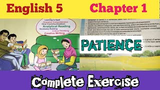 Class 5 English Chapter 1PatienceComplete ExerciseClass 5 English Chapter 1 Exercise [upl. by Angeli521]