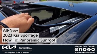 AllNew 2023 Kia Sportage  How To Use Your Panoramic Sunroof [upl. by Pettit]