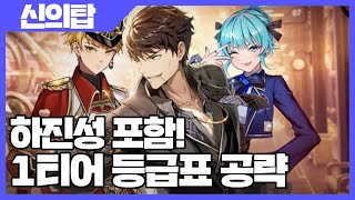 신의탑 새로운세계 하진성 포함 1티어 등급표 공략 사키엘TV [upl. by Oalsinatse]