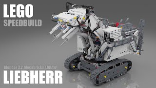 LEGO 42100 Liebherr Speedbuild Transformer  42100 LEGO Liebherr Rendered  Blender Geometry Nodes [upl. by Rednave]