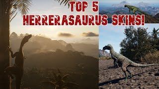 The Isle  TOP 5 NATURAL HERRERASAURUS SKINS  TheIsle [upl. by Bobbye]