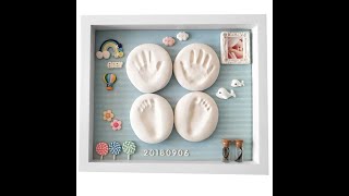 Babies Bloom Baby Clay Handprint and Footprint Kit With LED Lights Newborn Baby Gift Set [upl. by Akemahs356]