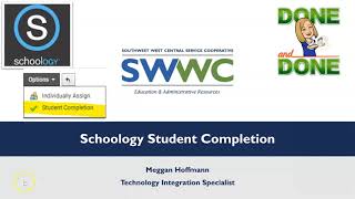 Schoology  Student Completion [upl. by Deehahs]