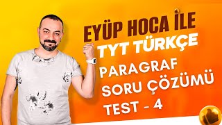 22 DERS PARAGRAF SORU ÇÖZÜMÜ TEST  4 [upl. by Adlihtam]