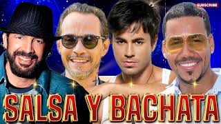 LO MEJOR DE SALSA Y BACHATA  Marc Anthony Enrique Iglesias Romeo Santos Juan Luis Guerra y Mas [upl. by Ynnej176]