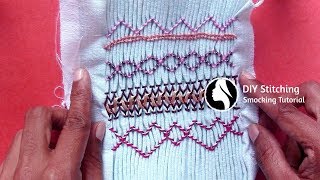 DIY Stitching Tutorial for Beginners  02  Smocking Patterns [upl. by Sordnaxela]