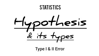 What is Hypothesis  Null and Alternative hypothesis  Type 1 and 2 errors  Urdu  Hindi [upl. by Alegnaoj516]