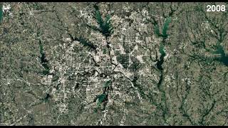 Urban growth of Dallas  Fort Worth Area  Timelapse [upl. by Yenhoj]