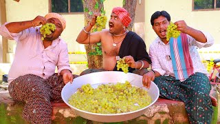 Grape Pickle Recipe  Easy and Spicy Green Grapes Pickle Making VillageFoodVillageIn [upl. by Eilliw]