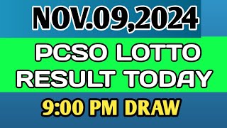 Lotto Result Today November 092024 900PM DRAW lottoresulttoday lottery pcsolotto [upl. by Giule]