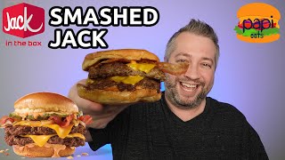 Jack in the Box NEW Double Smashed Jack Burger Review [upl. by Nirret]