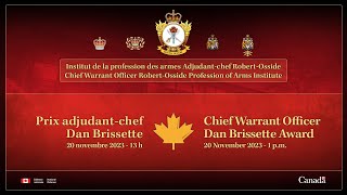 Prix adjudantchef Dan Brissette  Chief Warrant Officer Dan Brissette Award [upl. by Tnomad]