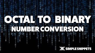 Octal to Binary Number Conversion with Decimal Point  Number System Conversions [upl. by Nylarac]