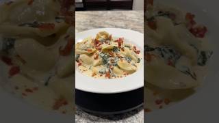 Creamy Tortellini Alfredo foodshorts recipe creamy pasta alfredo cooking easyrecipe shorts [upl. by Kemeny633]