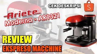 Review  Ariete Red Moderna Espresso Coffee Maker AR1321  Shopee Affiliate Program [upl. by Buyse204]