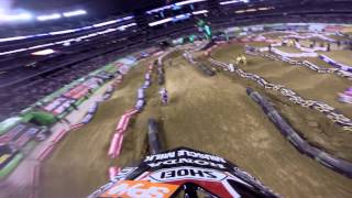 GoPro HD Justin Barcia and Ken Roczen Main Event 2014 Monster Energy Supercross from Arlington [upl. by Niamor]