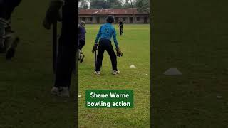 Shane Warne bowling action cricket [upl. by Yelwar]