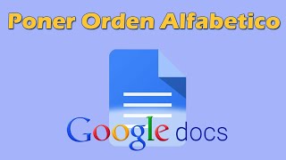 Como ordenar alfabeticamente en Google docs [upl. by Chiquita789]