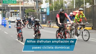 Se amplía paseo ciclista dominical de 32 a 50 km en CDMX [upl. by Lilli]