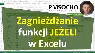 excel635  Zagnieżdżanie funkcji JEŻELI  kolejność warunków [upl. by Daffi]