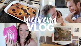 Breakfast Baked Oats amp Framing Our Puzzles • Weekend Home Vlog [upl. by Nwahsak246]