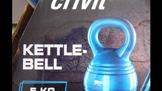 CRIVIT Kettlebell 5 kg unboxing and few exercise samples [upl. by Ahl]