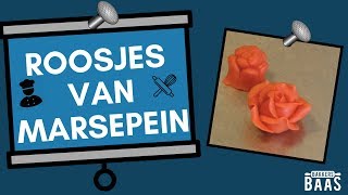 Marsepeinen roosjes maken [upl. by Attenweiler]