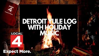 12 HOURS Christmas Fireplace Yule Log with Holiday Music From Detroit [upl. by Gwendolyn99]