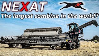 THE LARGEST COMBINE IN THE WORLD  The Story of NEXAT Gantry Tractor [upl. by Assilak]