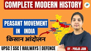 All Peasant Movement In 1 Video  भारत के प्रमुख किसान आन्दोलन  Modern History By Pooja mam [upl. by Jerrilyn]