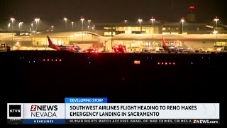 Southwest airlines flight from Oakland to Reno makes emergency landing [upl. by Siravat848]