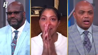 Candace Parker gets EMOTIONAL talks Retirement  Inside the NBA [upl. by Lebyram]