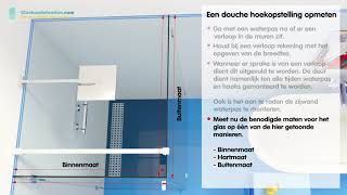 Douchecabine quotOliverquot op maat inmeten  Glashandelonlinecom [upl. by Ri]