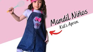 ♻️ COMO HACER UN MANDIL DE MezclillaDELANTAL INFANTILHow to make a KID´S APRON [upl. by Alat]