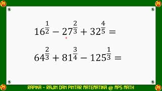 Penjumlahan dan pengurangan bilangan berpangkat pecahan matematikaasik [upl. by Caasi]