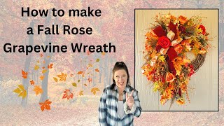 Fall Rose Grapevine Tutorial [upl. by Nosduj559]