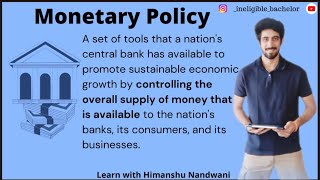 Monetary policy of RBI  Objectives  Banking  BCOM  Sem 6  VNSGU  himanshunandwani [upl. by Teerpnam]