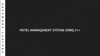 Hotel Management System Using C  With Source Code [upl. by Garald]