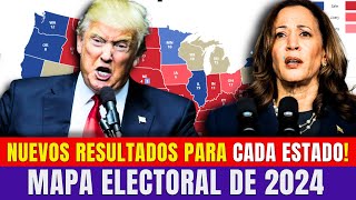 NUEVOS RESULTADOS PARA CADA ESTADO MAPA ELECTORAL DE 2024  HARRIS VS TRUMP [upl. by Leiahtan]