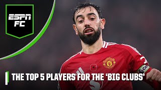 Who are the TOP 5 PLAYERS for the BEST TEAMS in the Premier League  ESPN FC [upl. by Petronille983]