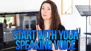 Start with your SPEAKING Voice  before you SING [upl. by Ydroj]